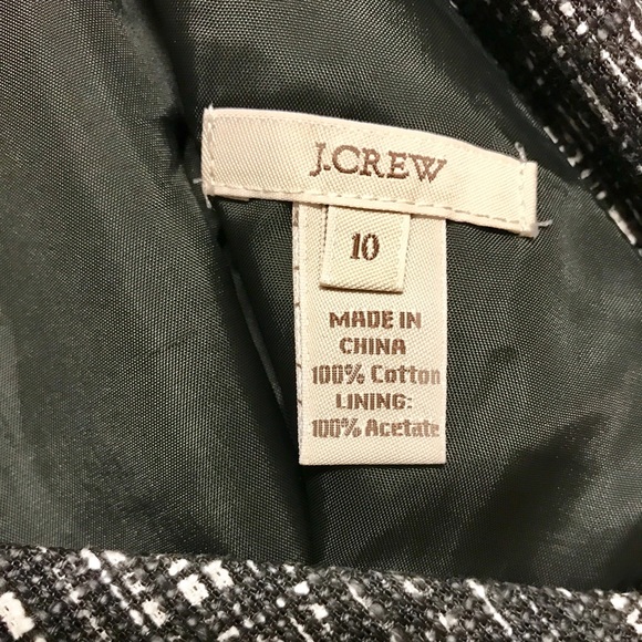 J Crew Tweed Black & White Dress Size 10 - Picture 8 of 8